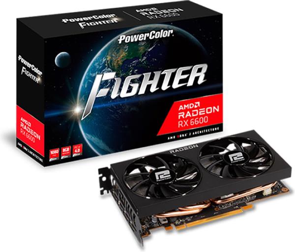 POWERCOLOR RX 6600 8GB GDDR6 FIGHTER  PCI-E x16 4.0  HDMI  3 DP